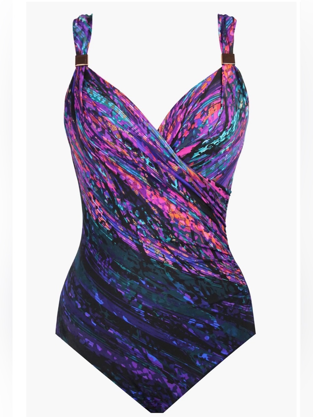 Miraclesuit Mood Ring Siren One-Piece Swimsuit Women’s Size 10 in Purple Multi
